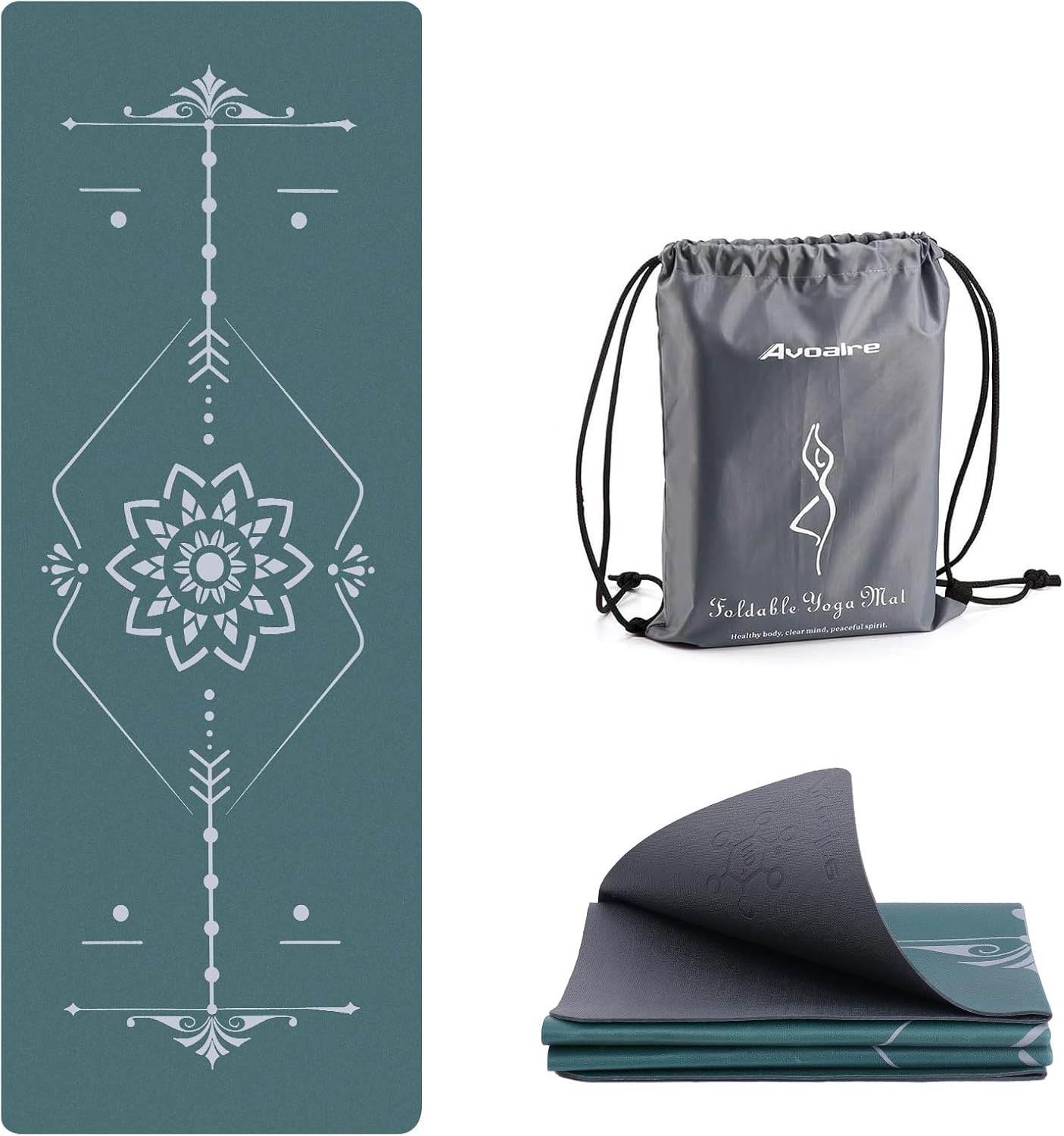 Pilates Yoga Mat - Foldable Yoga Mat Non Slip Exercise
