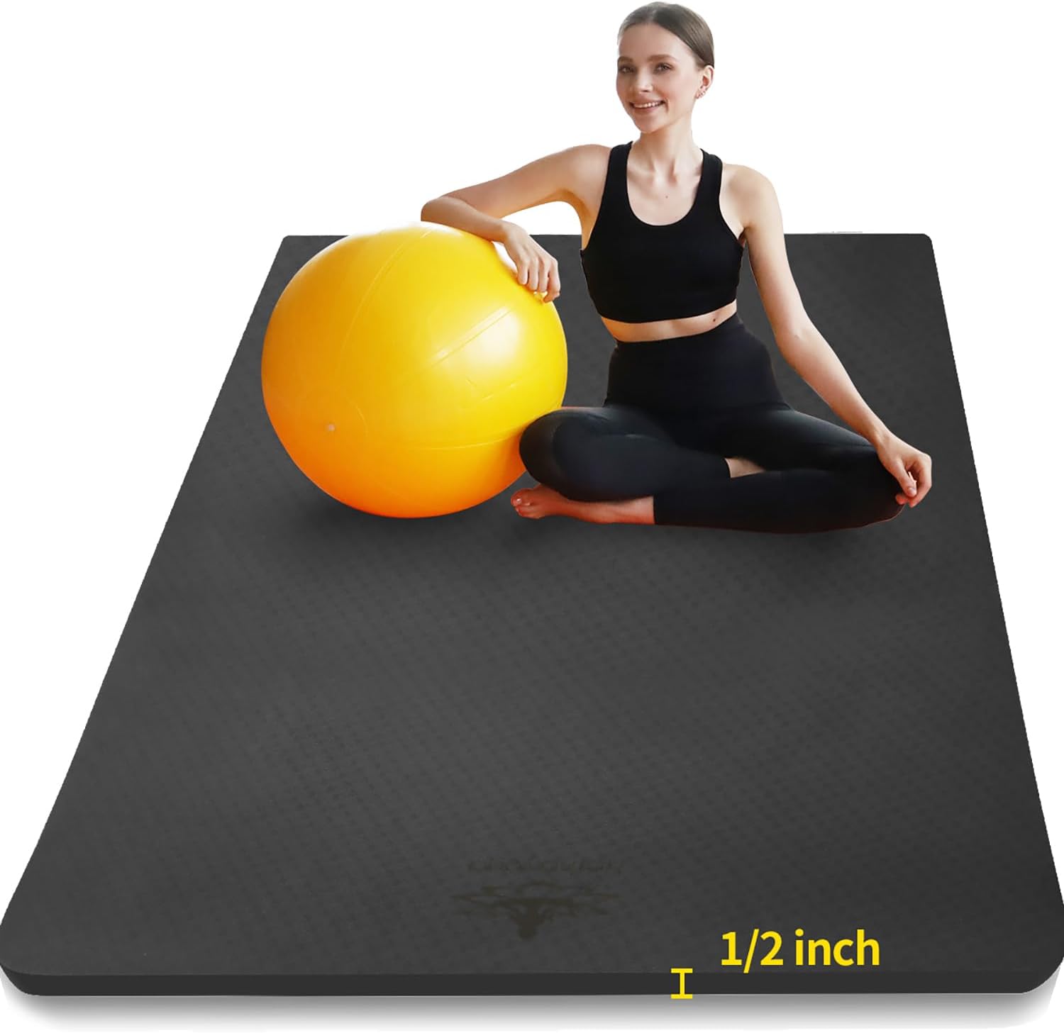 Pilates Yoga Mat - Extra Thick TPE Yoga Mat 6'x4'x1/2