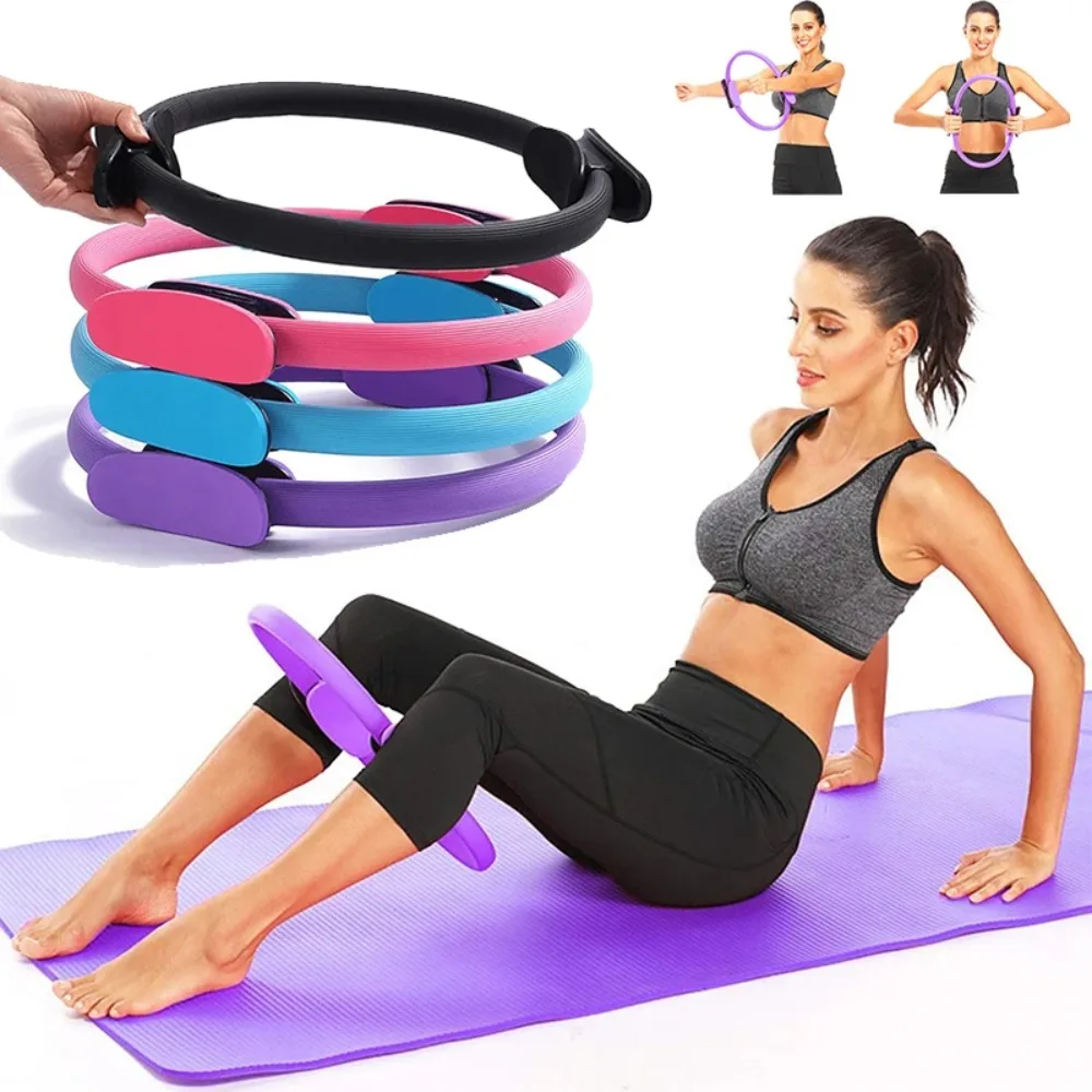 Pilates Yoga Resistance Ring - 1Pcs Yoga Pilates Ring Non-slip Sports