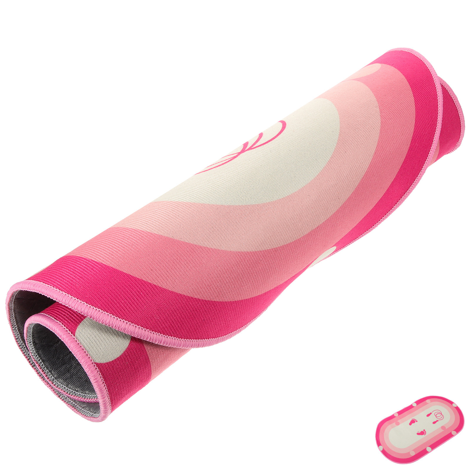 Pilates Yoga Mat Workout - Premium Polyester Jump Rope Mat for