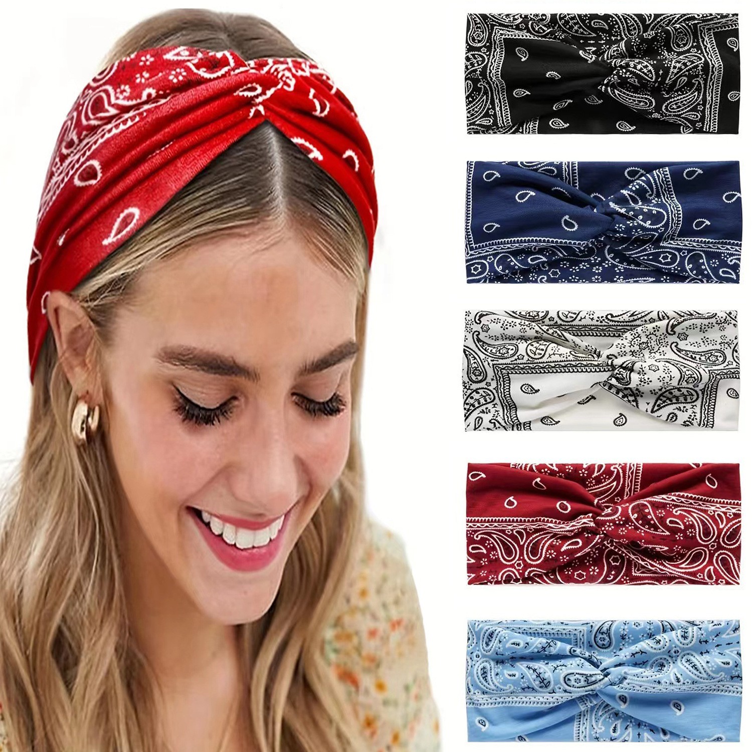 Pilates Yoga Ring - Paisley Cashew flowers hair bands Pilates