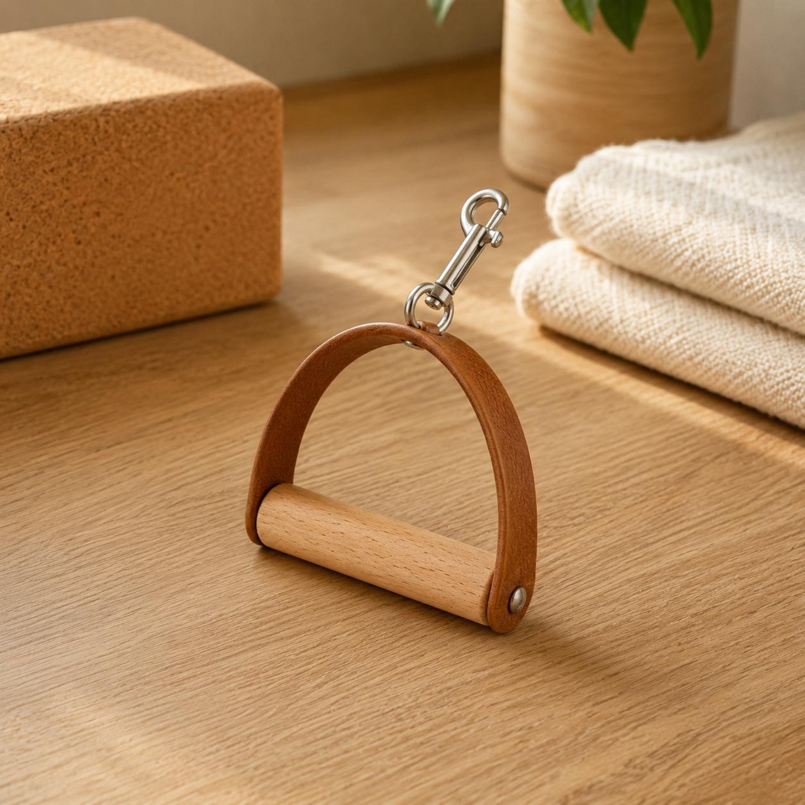 2 Pieces Leather Wood Handles  - مراجعة Pilates & Yoga Vida وسعره