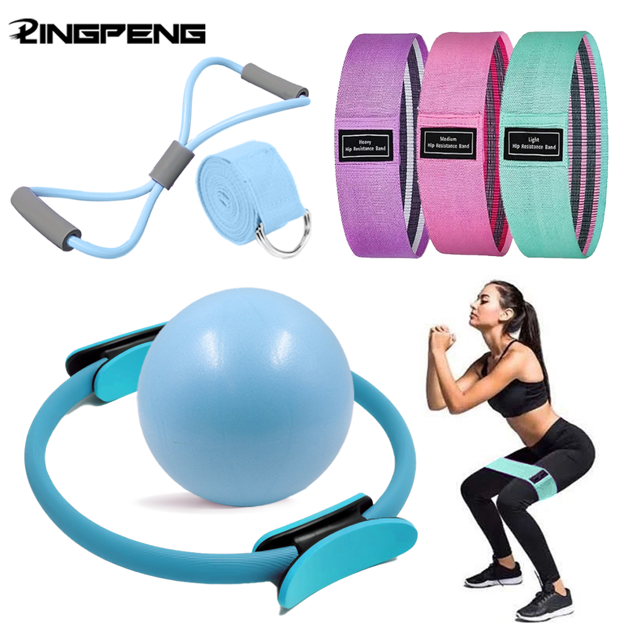 7Piece Pilates Basic Set Fitne - مراجعة Pilates Toning Ball وسعره
