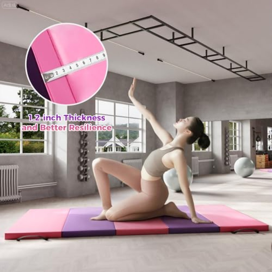 Folding Gymnastics Mat, Exerci - مراجعة Pilates With Yoga وسعره