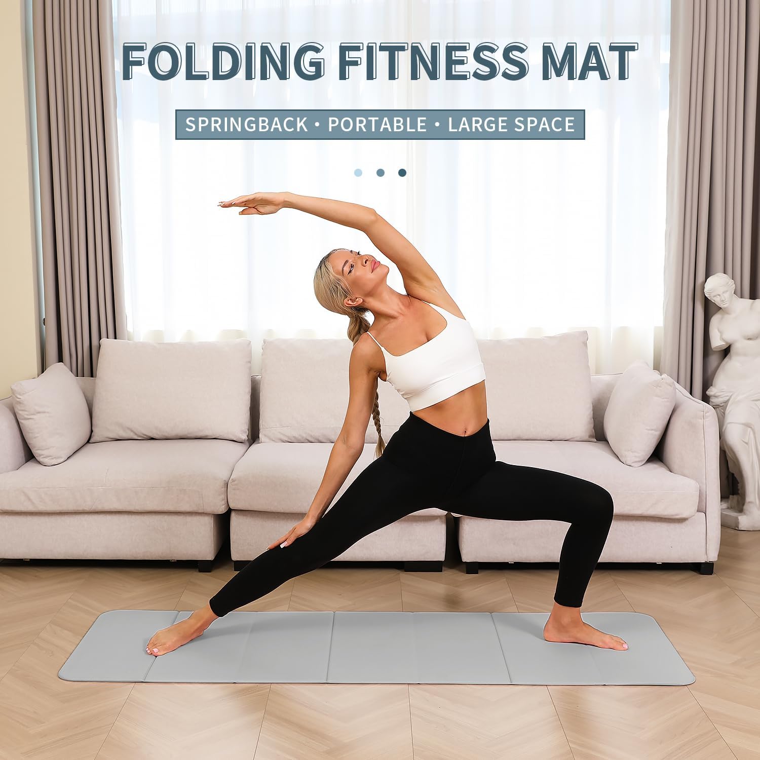 Foldable Yoga Mat 10mm Extra T - مراجعة Pilates Yoga Mat وسعره