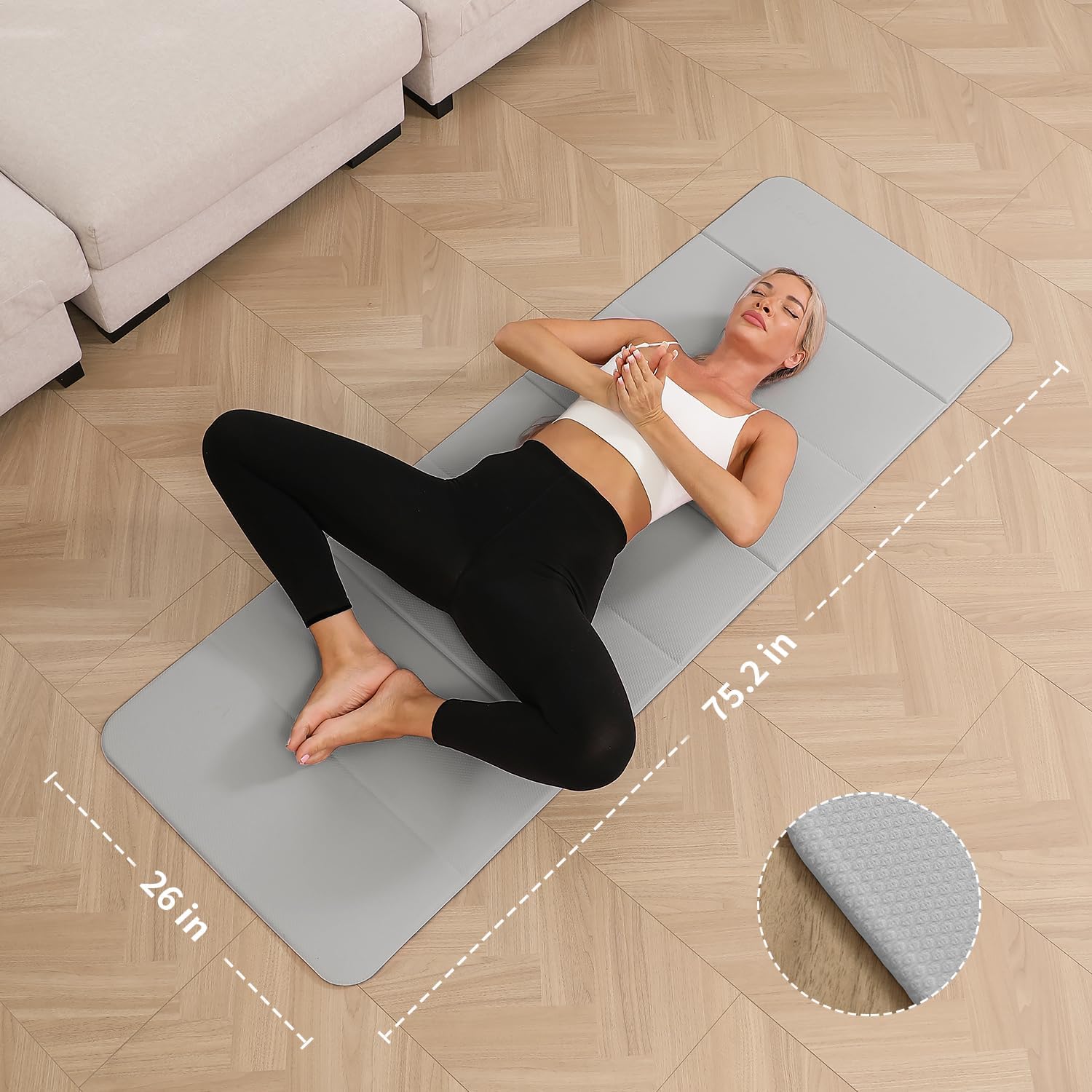 Foldable Yoga Mat 10mm Extra T - مراجعة Pilates Yoga Mat وسعره