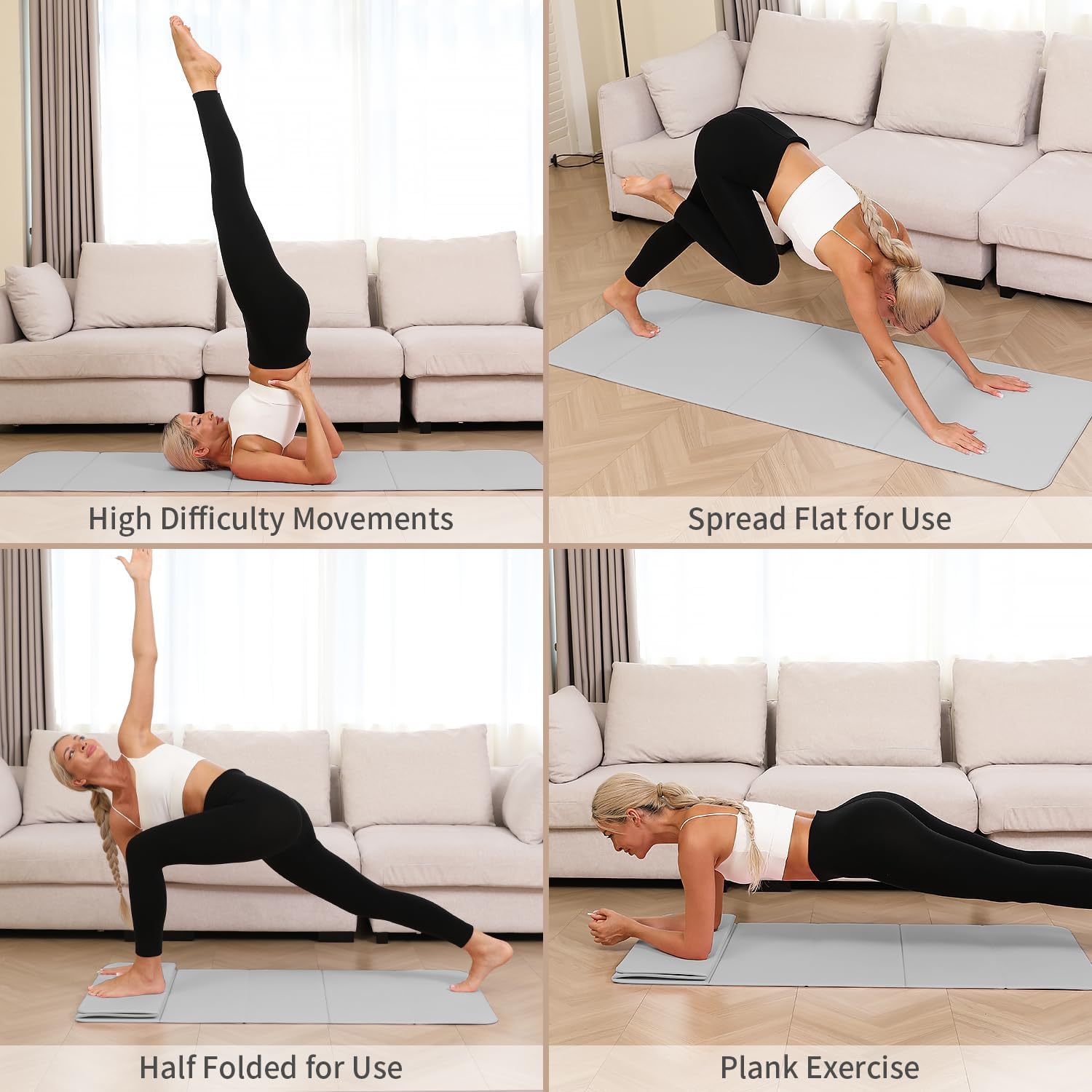 Foldable Yoga Mat 10mm Extra T - مراجعة Pilates Yoga Mat وسعره