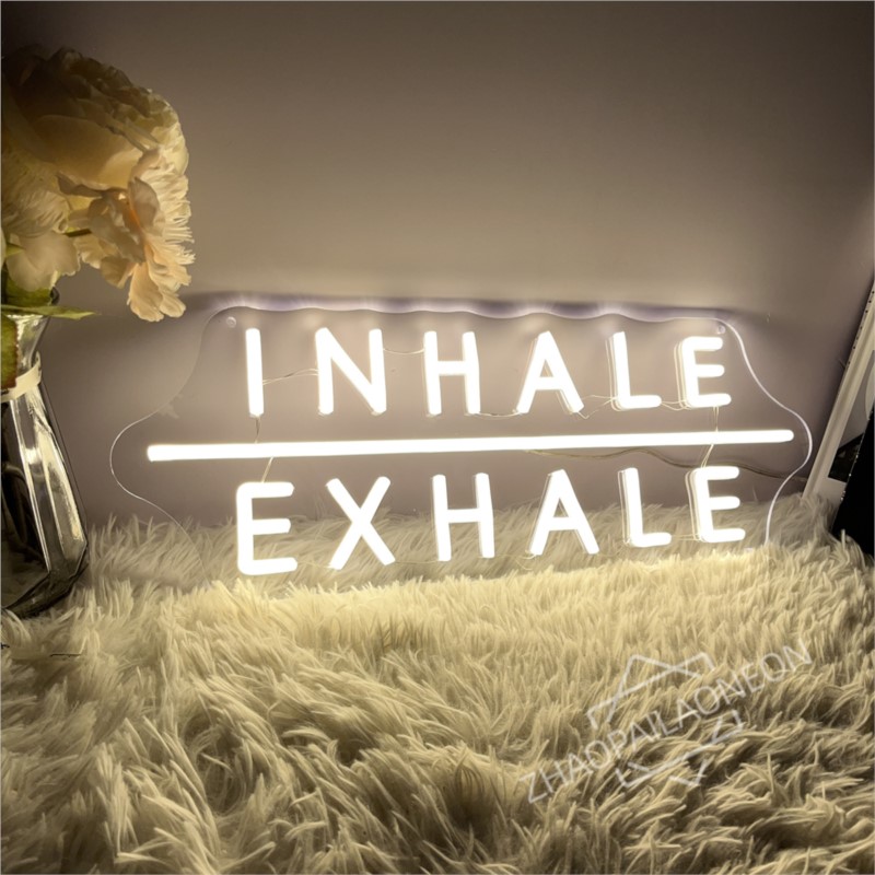 Inhale and Exhale Neon Sign Li - مراجعة Pilates Yoga House وسعره