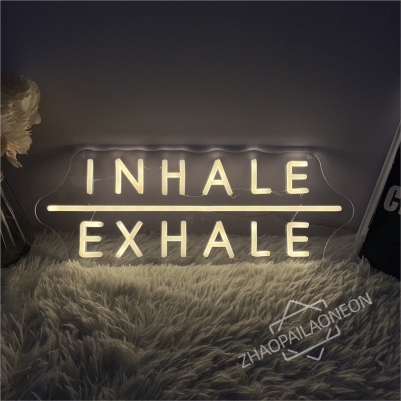 Inhale and Exhale Neon Sign Li - مراجعة Pilates Yoga House وسعره