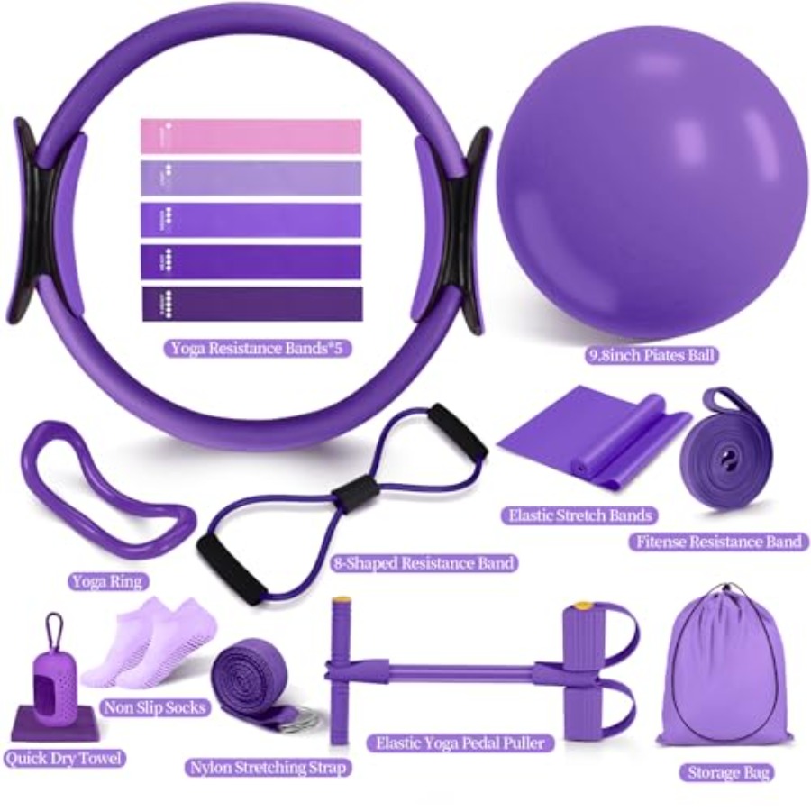 Pilates Essentials Kit for Wom - مراجعة Pilates Yoga Resistance Ring وسعره