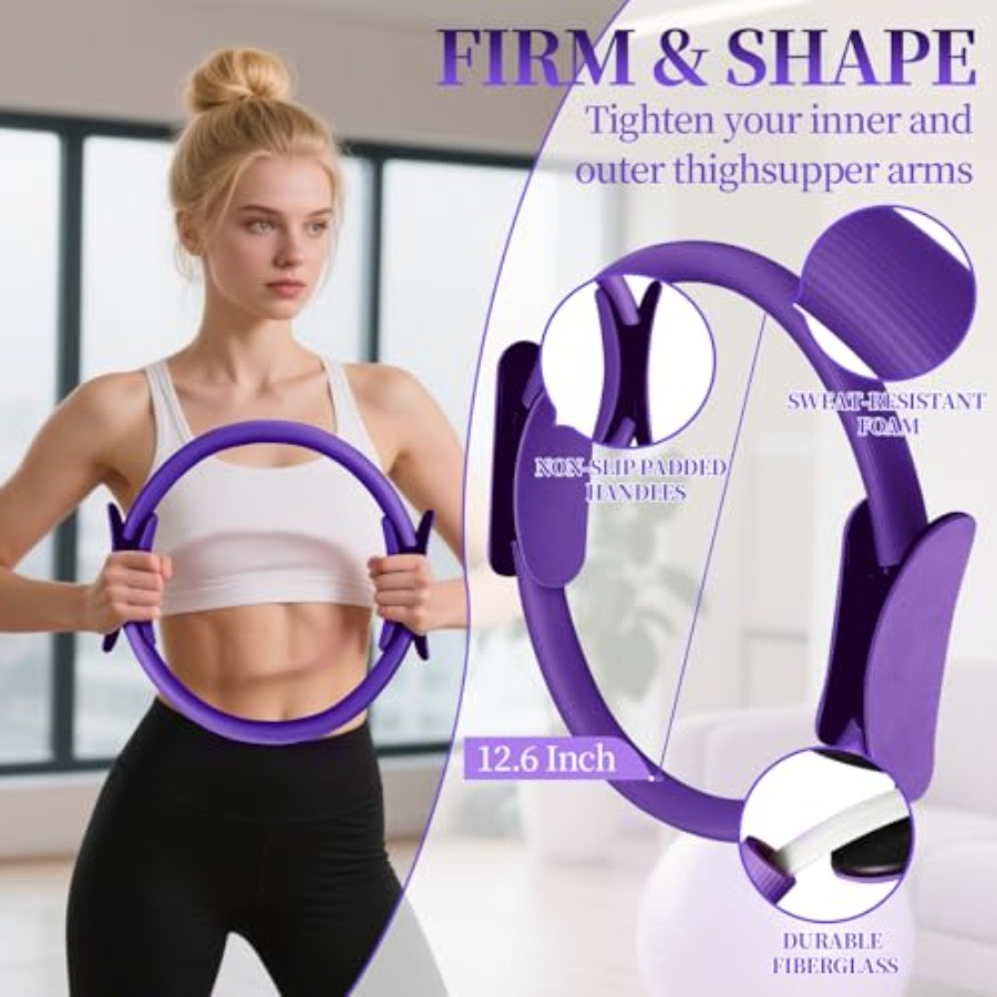 Pilates Essentials Kit for Wom - مراجعة Pilates Yoga Resistance Ring وسعره