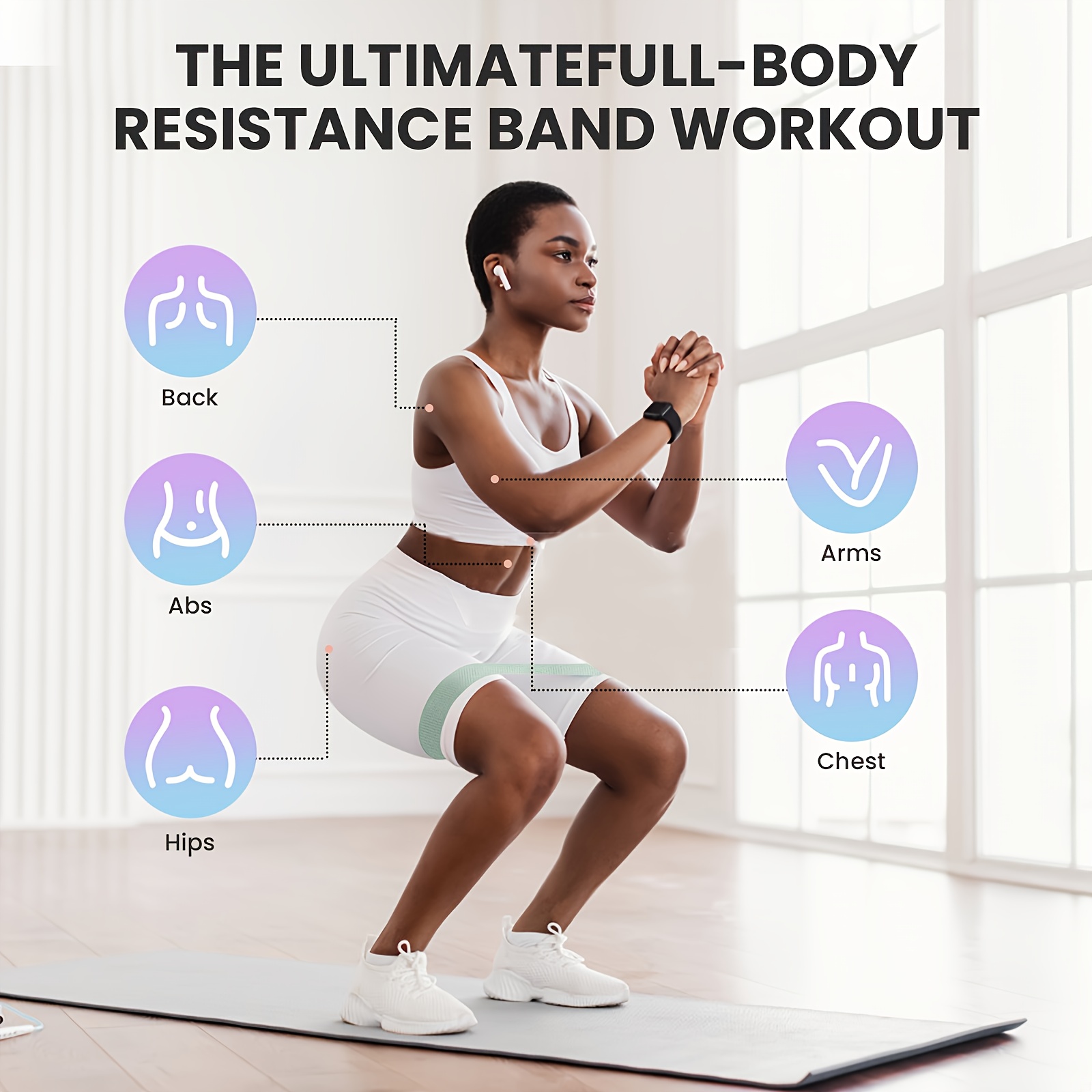1Pc/4Pcs Fitness Resistance Ba - مراجعة Pilates Yoga Body وسعره