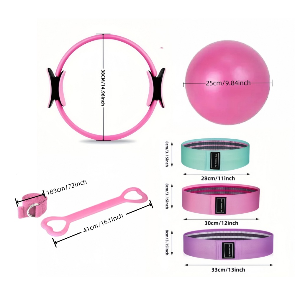 8-piece Pilates Ring Ring Set  - مراجعة Pilates Yoga Resistance Ring وسعره