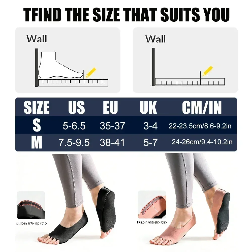 1Pair Toeless Yoga Pilates Soc - مراجعة Pilates Yoga Wear وسعره