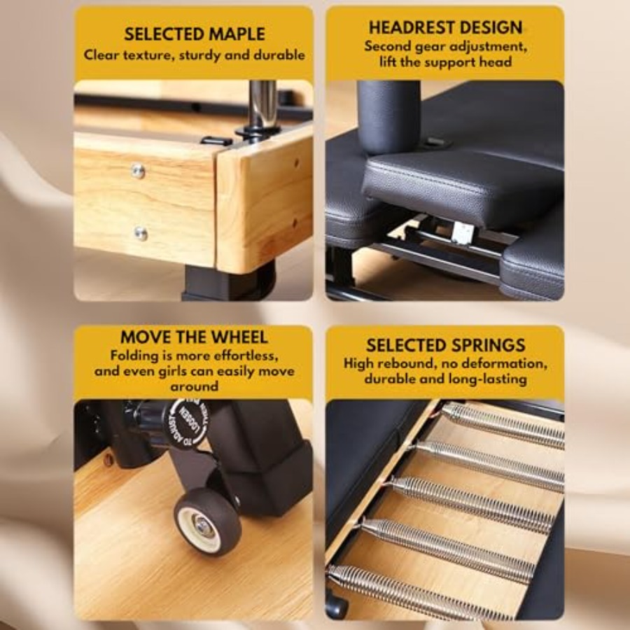 MAX4.0 Pilates Reformer Wood H - مراجعة Pilates Yoga Ring وسعره