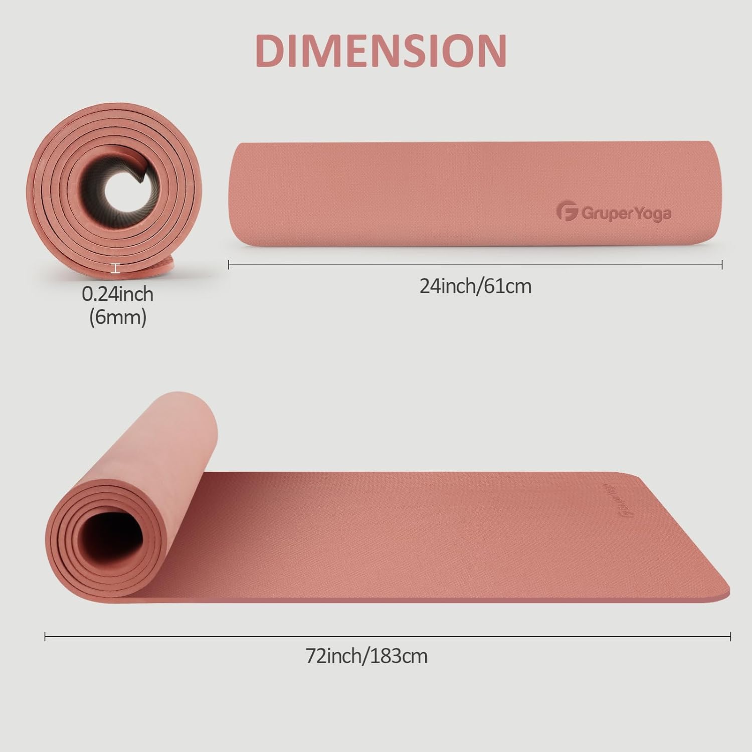 Yoga Mat Non Slip 72x24 Inch,  - مراجعة Pilates Yoga Mat وسعره