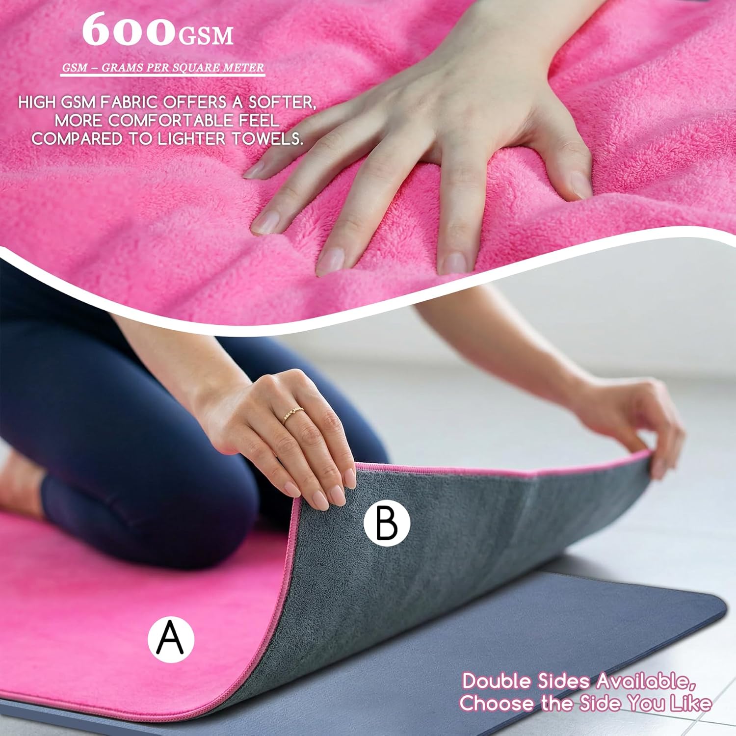 Yoga Mat Towel, Extra Thick 60 - مراجعة Pilates Yoga Mat وسعره