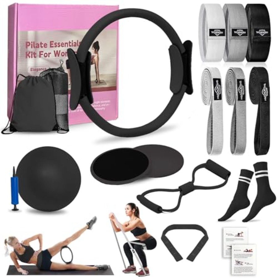 Home Pilates Kit for Women: Fa - مراجعة Pilates Yoga Resistance Ring وسعره