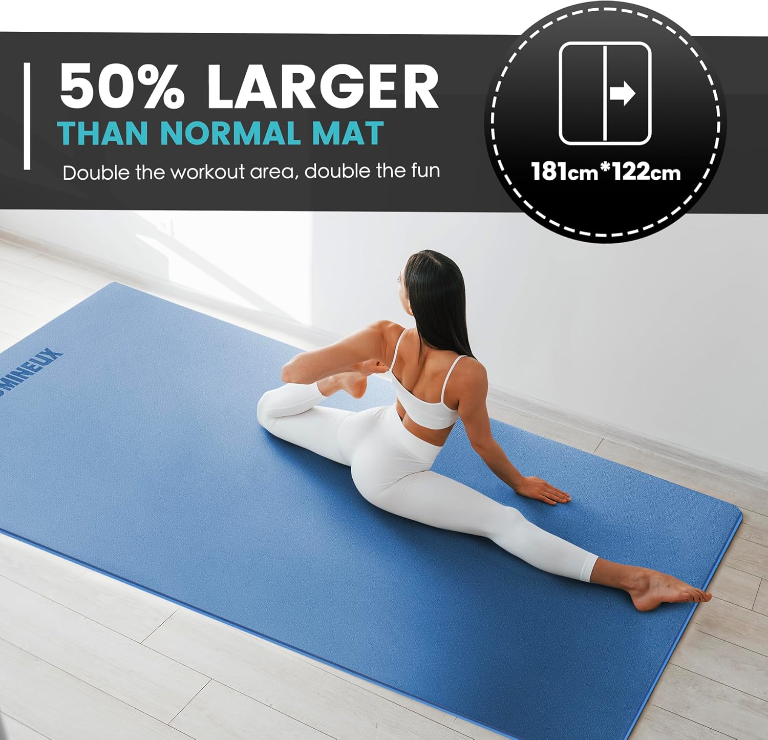 Large Yoga Mat 1/4 & 2/5 Inch  - مراجعة Pilates Yoga Mat وسعره