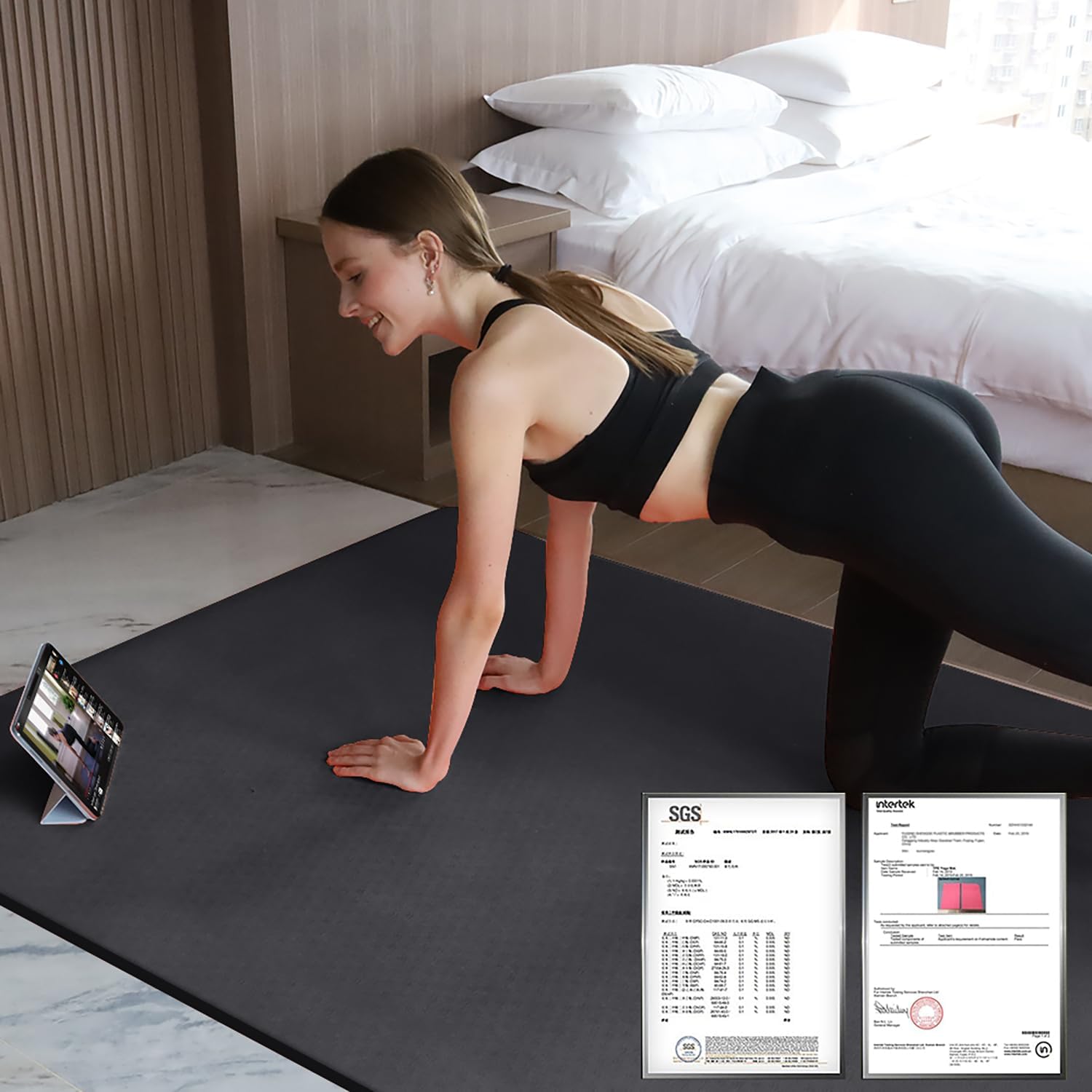 Extra Thick TPE Yoga Mat 6'x4' - مراجعة Pilates Yoga Mat وسعره