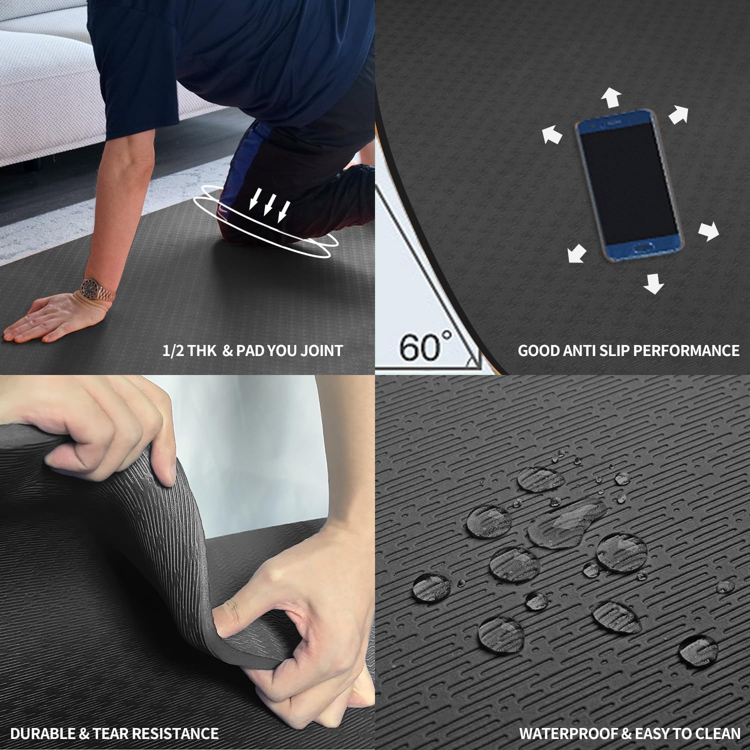 Extra Thick TPE Yoga Mat 6'x4' - مراجعة Pilates Yoga Mat وسعره