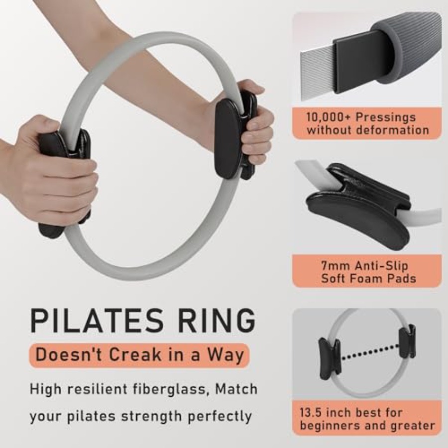 Pilates Ring Kit with Adjustab - مراجعة Pilates Toning Ball وسعره