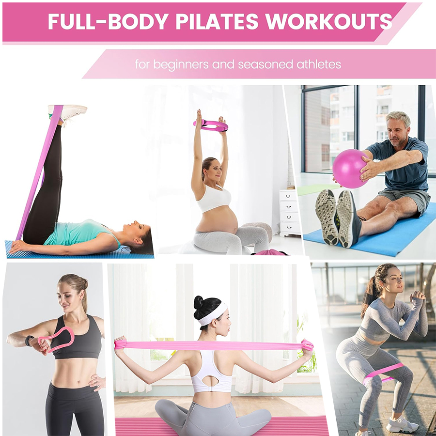 Customized LOGO 5-Piece Home G - مراجعة Pilates Yoga Resistance Ring وسعره