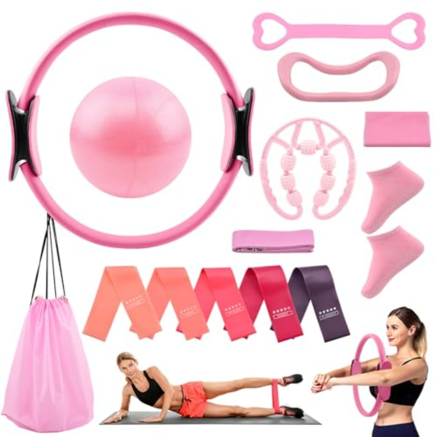 Pilates Essentials Kit for Wom - مراجعة Pilates Yoga Resistance Ring وسعره