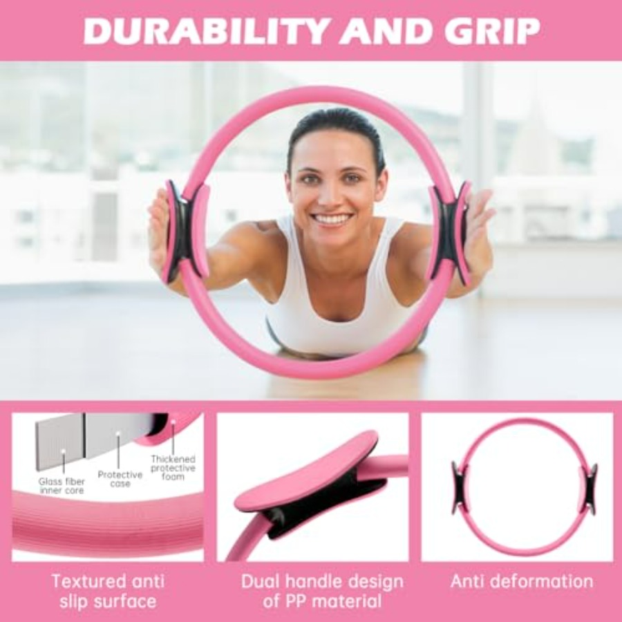 Pilates Essentials Kit for Wom - مراجعة Pilates Yoga Resistance Ring وسعره