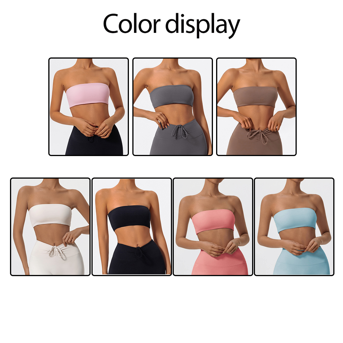 Strapless Sports Bra Gym Crop  - مراجعة Pilates Yoga Wear وسعره