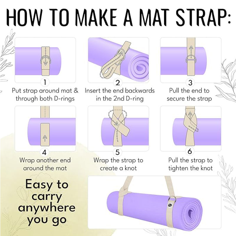 Adjustable non slip strap, sui - مراجعة Pilates Yoga Mat وسعره
