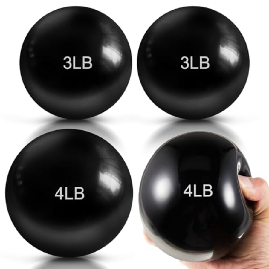 4 Pcs 2lb 3lb 3lb 4lb Weighted - مراجعة Pilates Toning Ball وسعره