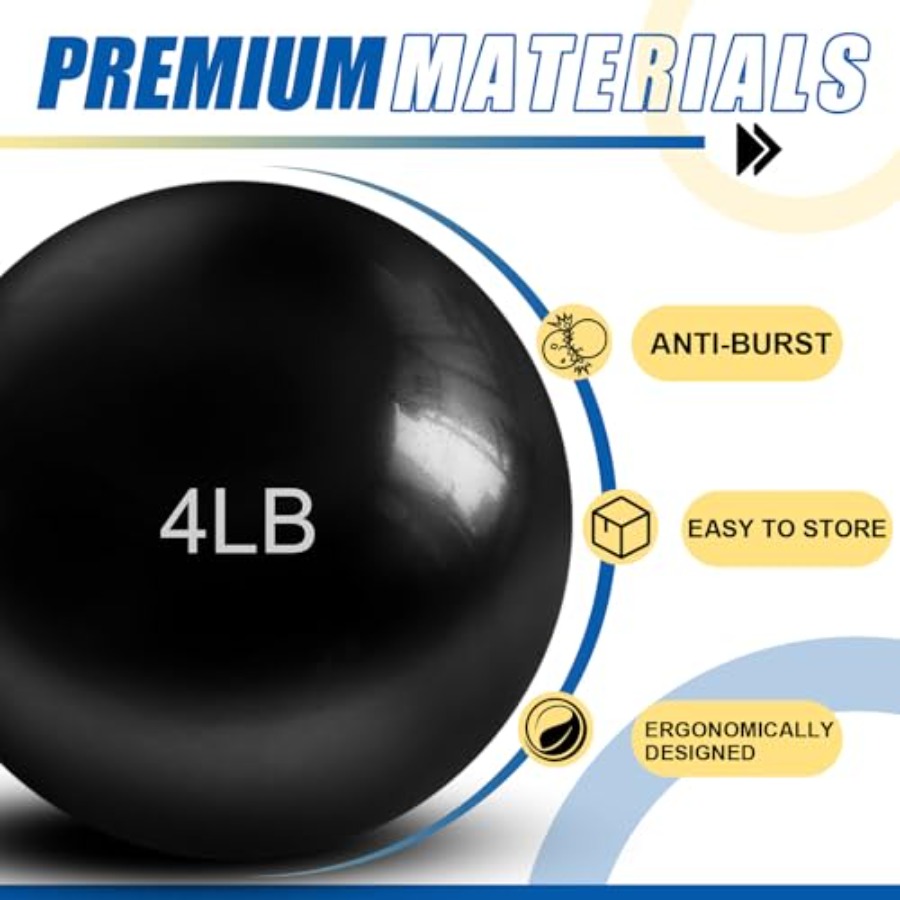 4 Pcs 2lb 3lb 3lb 4lb Weighted - مراجعة Pilates Toning Ball وسعره