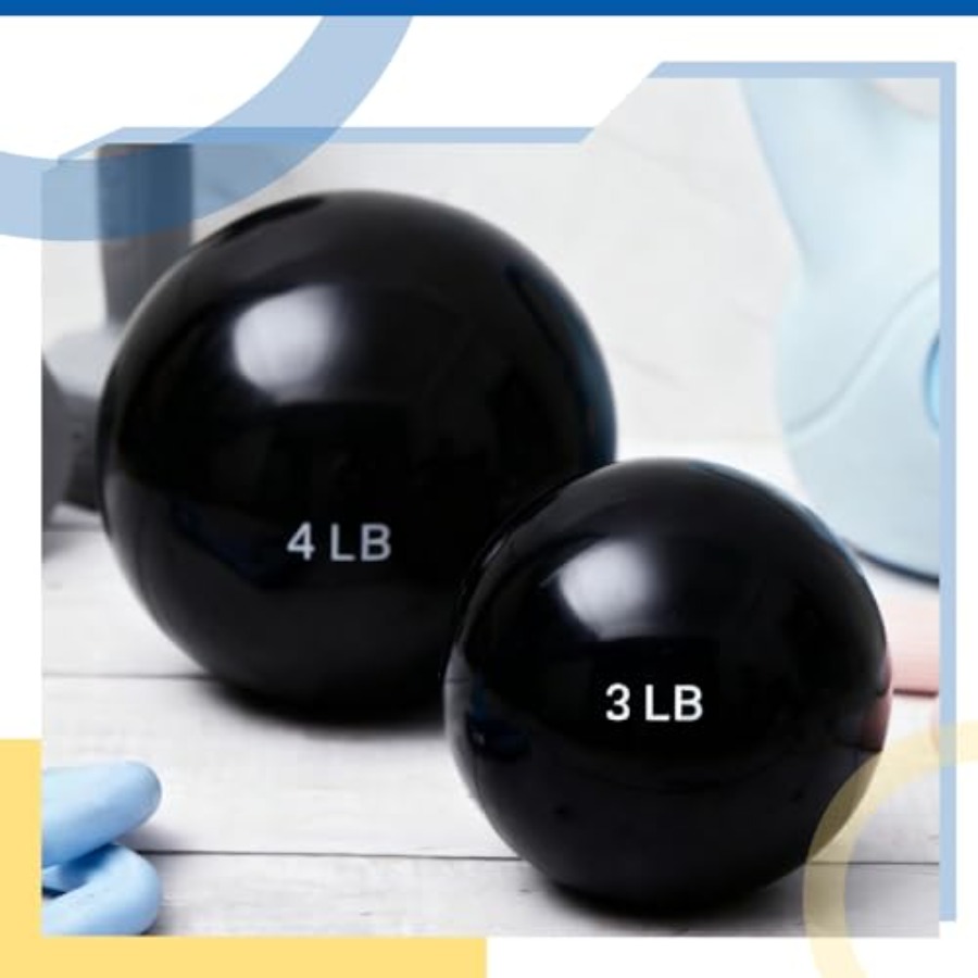 4 Pcs 2lb 3lb 3lb 4lb Weighted - مراجعة Pilates Toning Ball وسعره