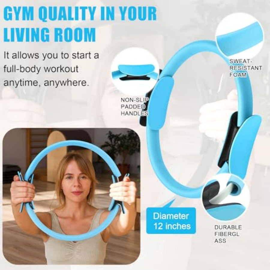 10 Pcs Pilates Ring Blocks Set - مراجعة Pilates Yoga Ring وسعره