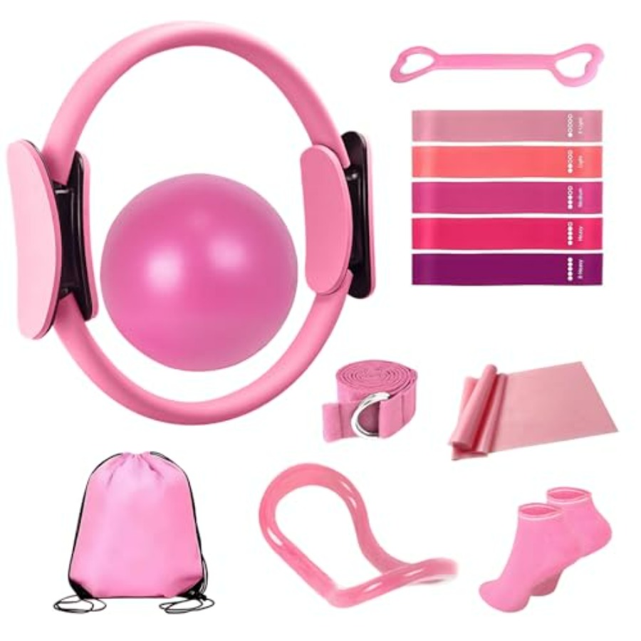 Pilates Equipment Kit for Wome - مراجعة Pilates Yoga Resistance Ring وسعره