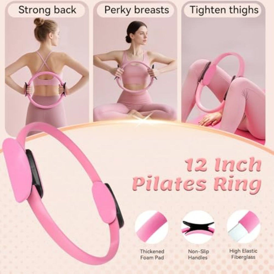 Pilates Equipment Kit for Wome - مراجعة Pilates Yoga Resistance Ring وسعره