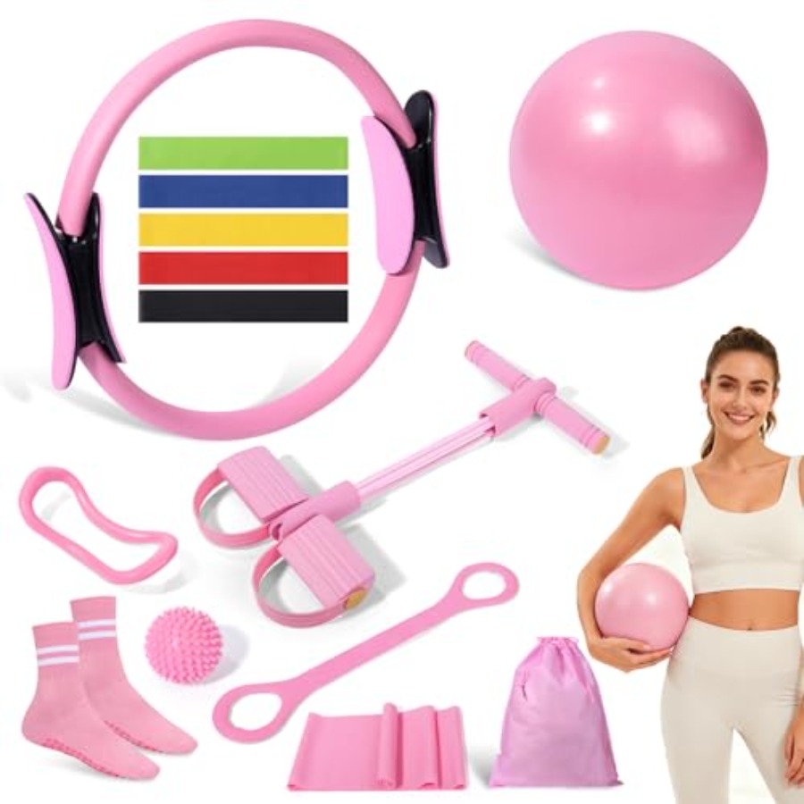 Pilates Kit 14 Pcs, Pilates Es - مراجعة Pilates Yoga Resistance Ring وسعره
