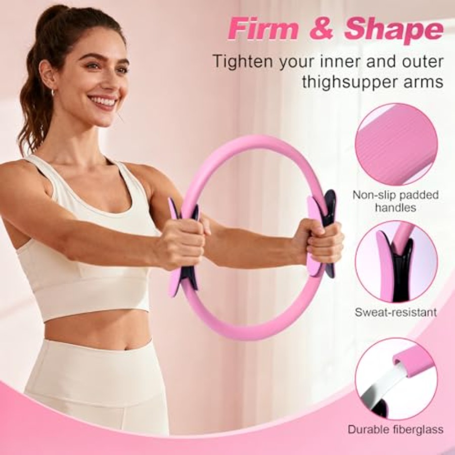 Pilates Kit 14 Pcs, Pilates Es - مراجعة Pilates Yoga Resistance Ring وسعره