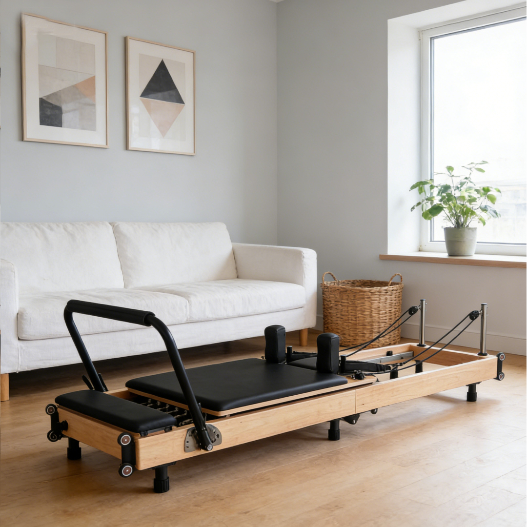 Space-Saving Foldable Oak Pila - مراجعة Pilates & Yoga Vida وسعره