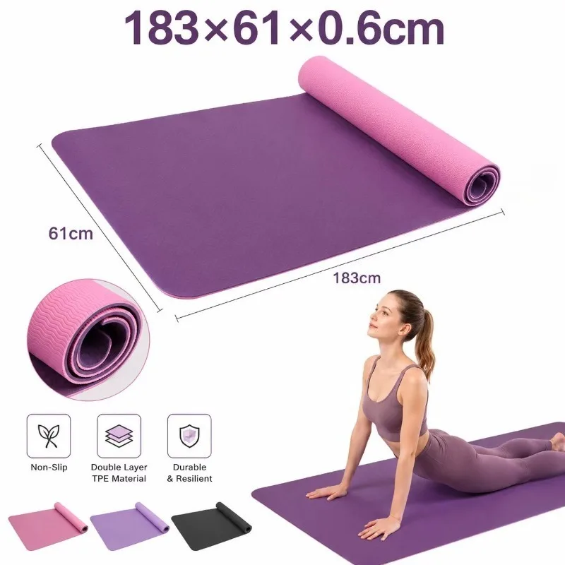 Yoga Mats Anti-slip Sport Fitn - مراجعة Pilates With Yoga وسعره