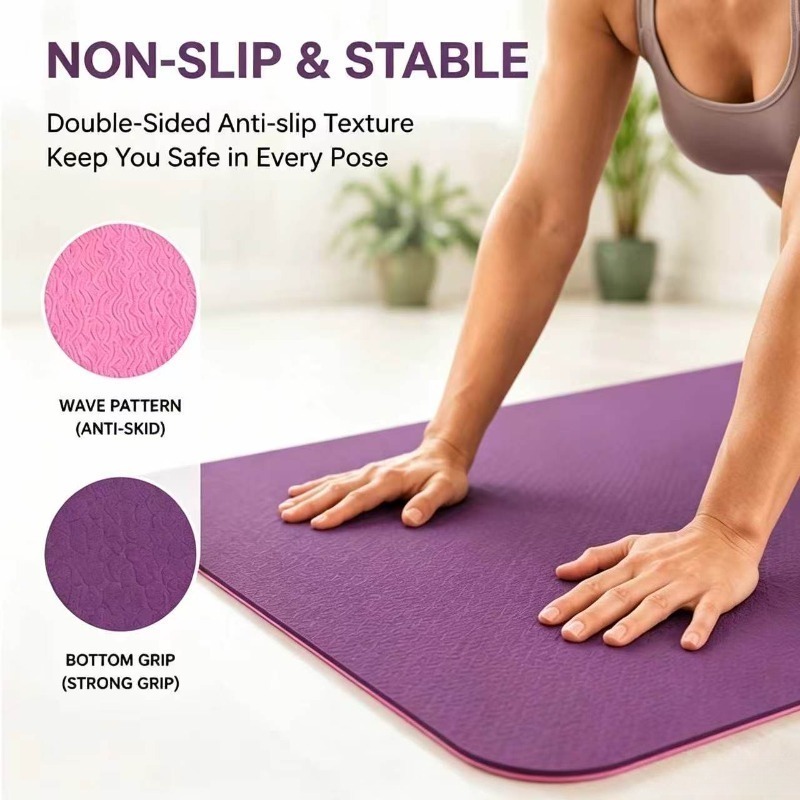 Yoga Mats Anti-slip Sport Fitn - مراجعة Pilates With Yoga وسعره