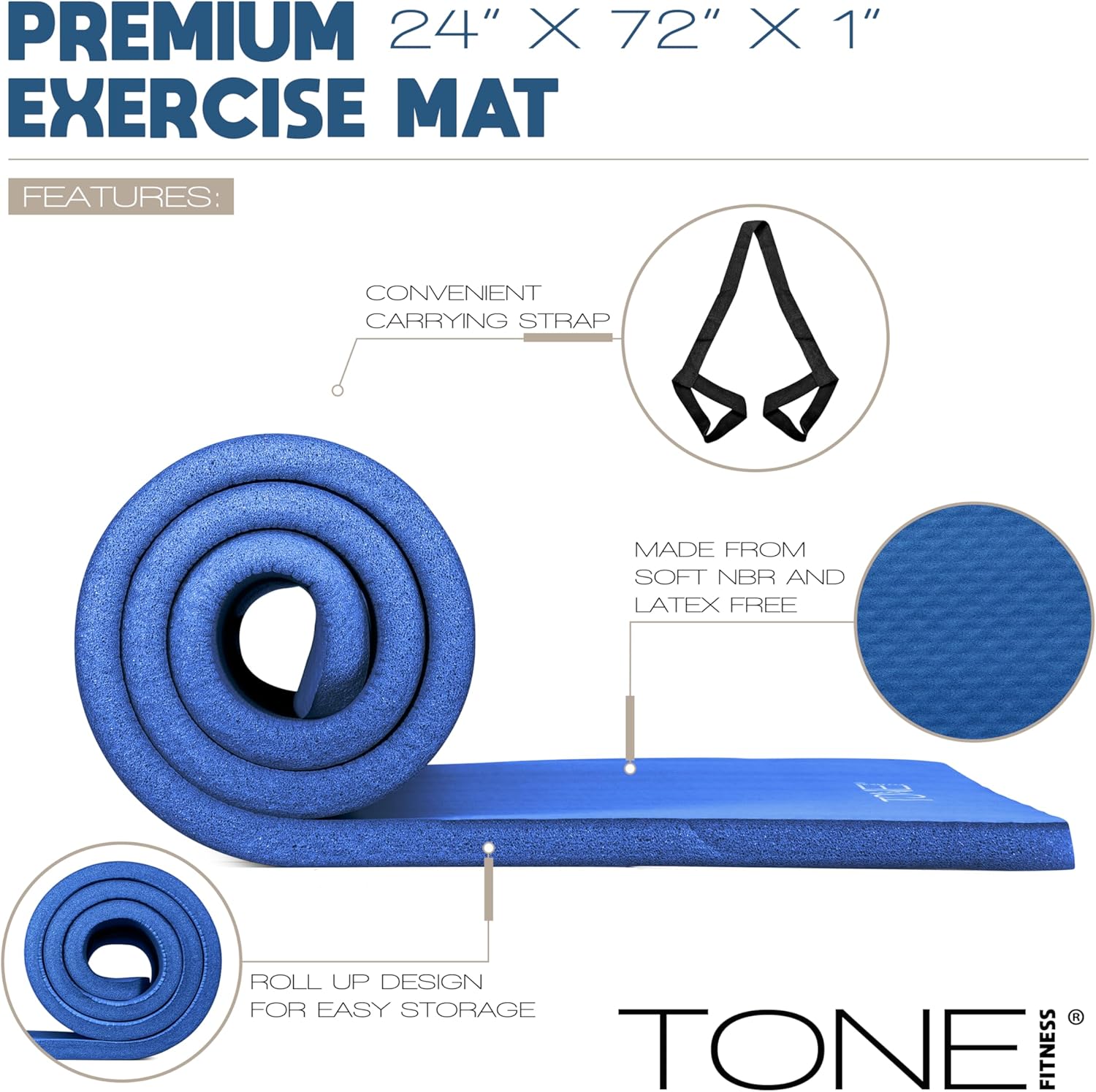 1-Inch Thick Yoga Mat, High-De - مراجعة Pilates Yoga Mat وسعره